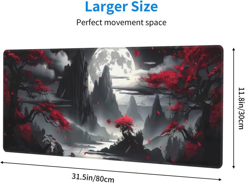 Brecoy Gaming Mouse Pad Desk Pad,Extended Big Mouse Pad,31.5x11.8 Inch Long Computer Keyboard Mouse Mat Mousepad with 3mm Non-Slip Base and Stitched Edge for Gaming and Office… (Dark Canyon) - Image 2